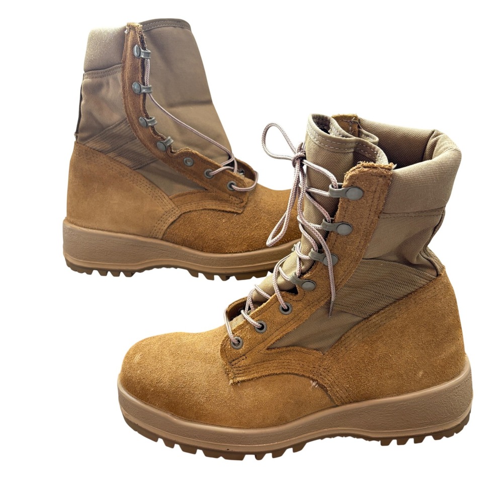 Altama Combat Boots Mens 7.5 XW Brown Suede ASTM F2413-18 Vibram Steel Toe